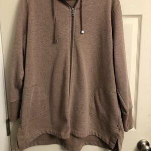 Isaac Mizrahi Tan Hooded Jacket